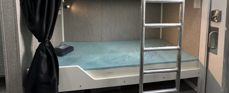 High quality sleeper bunks in a trailer